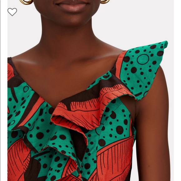 SIKA MIA RUFFLED PRINTED COTTON MIDI DRESS - Picture 4 of 7